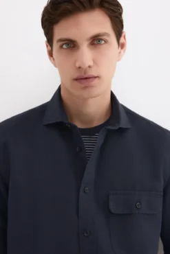 Camisa lino bolsillos