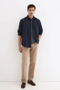 Camisa lino bolsillos