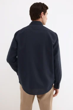 Camisa lino bolsillos