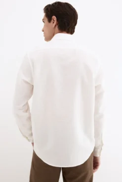 Camisa lino bolsillos