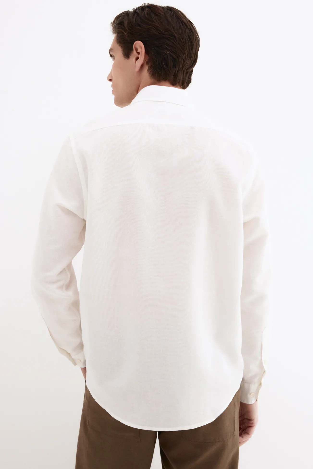Camisa lino bolsillos