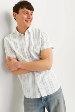 Camisa lino de rayas