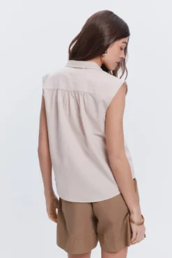 Camisa lino hombro caído