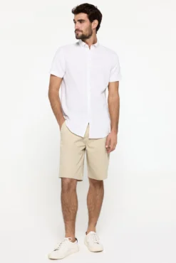 Camisa Lino manga corta