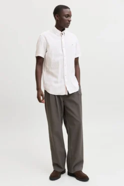 Camisa lino manga corta