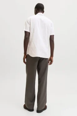Camisa lino manga corta
