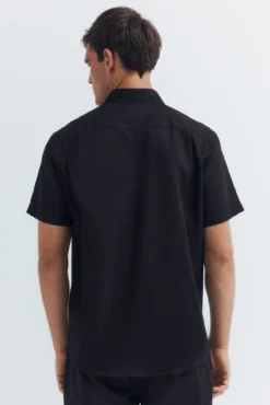 Camisa lino manga corta