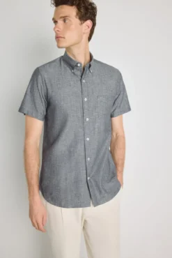 Camisa lisa manga corta