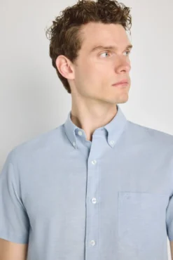 Camisa lisa manga corta