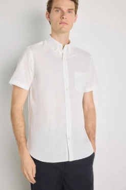 Camisa lisa manga corta