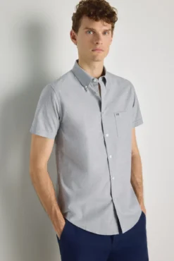 Camisa lisa manga corta