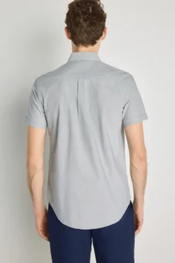 Camisa lisa manga corta