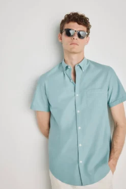 Camisa lisa manga corta