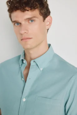 Camisa lisa manga corta