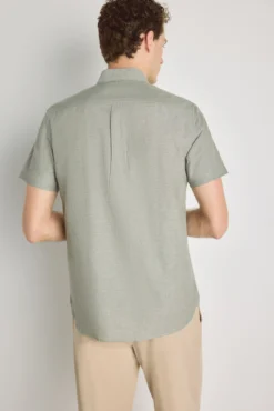 Camisa lisa manga corta