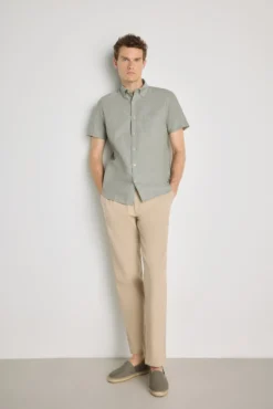 Camisa lisa manga corta