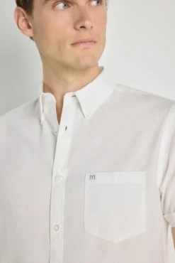 Camisa lisa manga corta