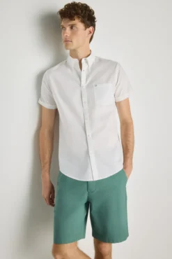Camisa lisa manga corta