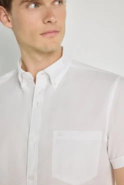 Camisa lisa manga corta