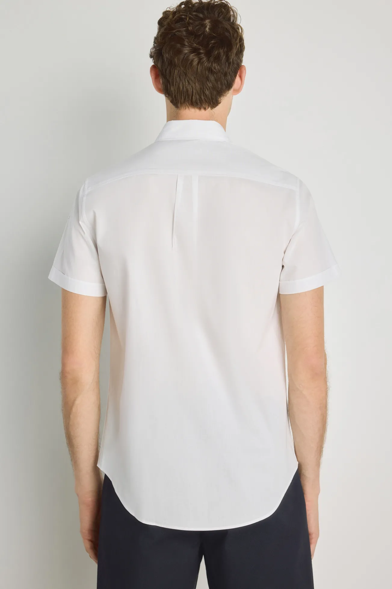 Camisa lisa manga corta