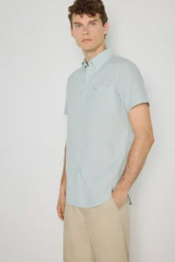Camisa lisa manga corta