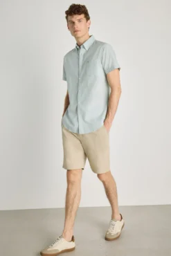 Camisa lisa manga corta