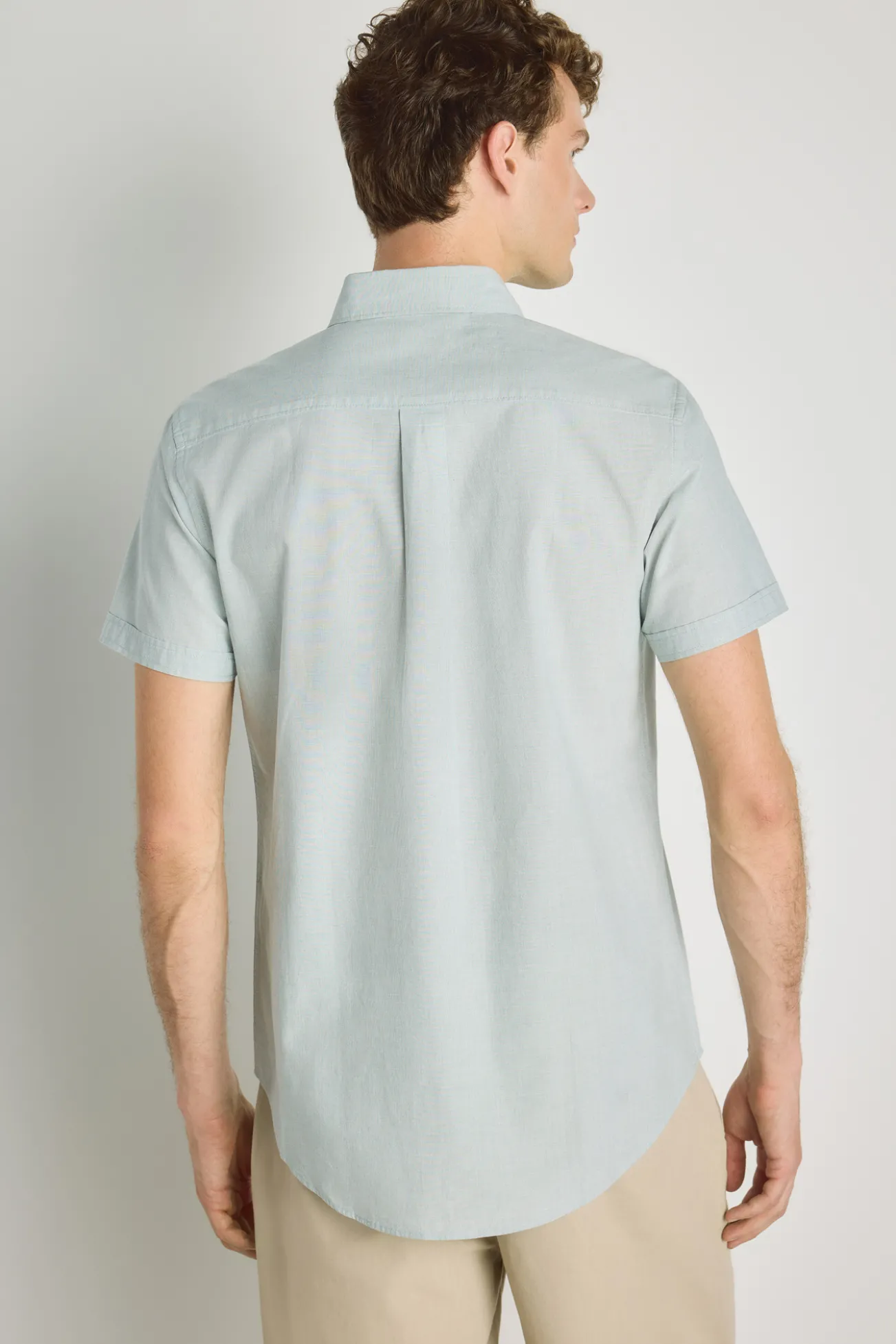 Camisa lisa manga corta