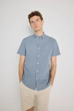 Camisa lisa manga corta