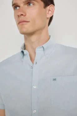 Camisa lisa manga corta