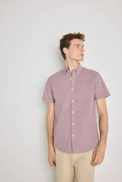 Camisa lisa manga corta