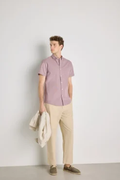 Camisa lisa manga corta