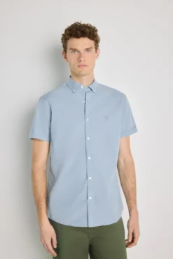 Camisa lisa manga corta