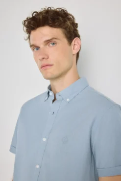 Camisa lisa manga corta