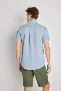 Camisa lisa manga corta