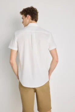 Camisa lisa manga corta