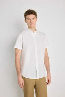 Camisa lisa manga corta