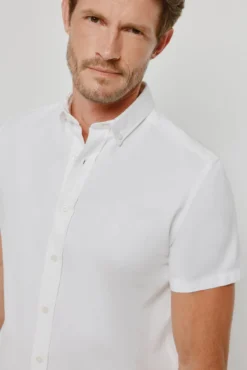 Camisa lisa manga corta