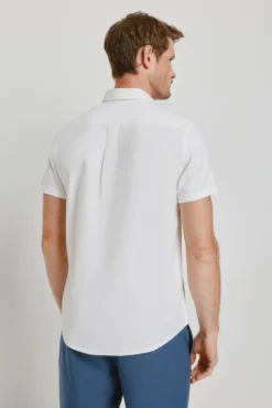 Camisa lisa manga corta