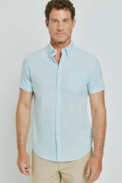 Camisa lisa manga corta