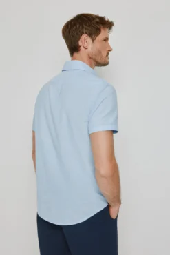Camisa lisa manga corta