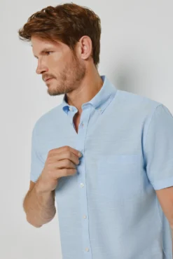 Camisa lisa manga corta