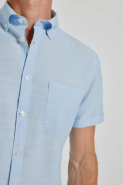 Camisa lisa manga corta