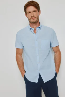 Camisa lisa manga corta