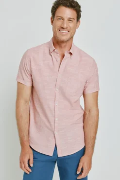 Camisa lisa manga corta