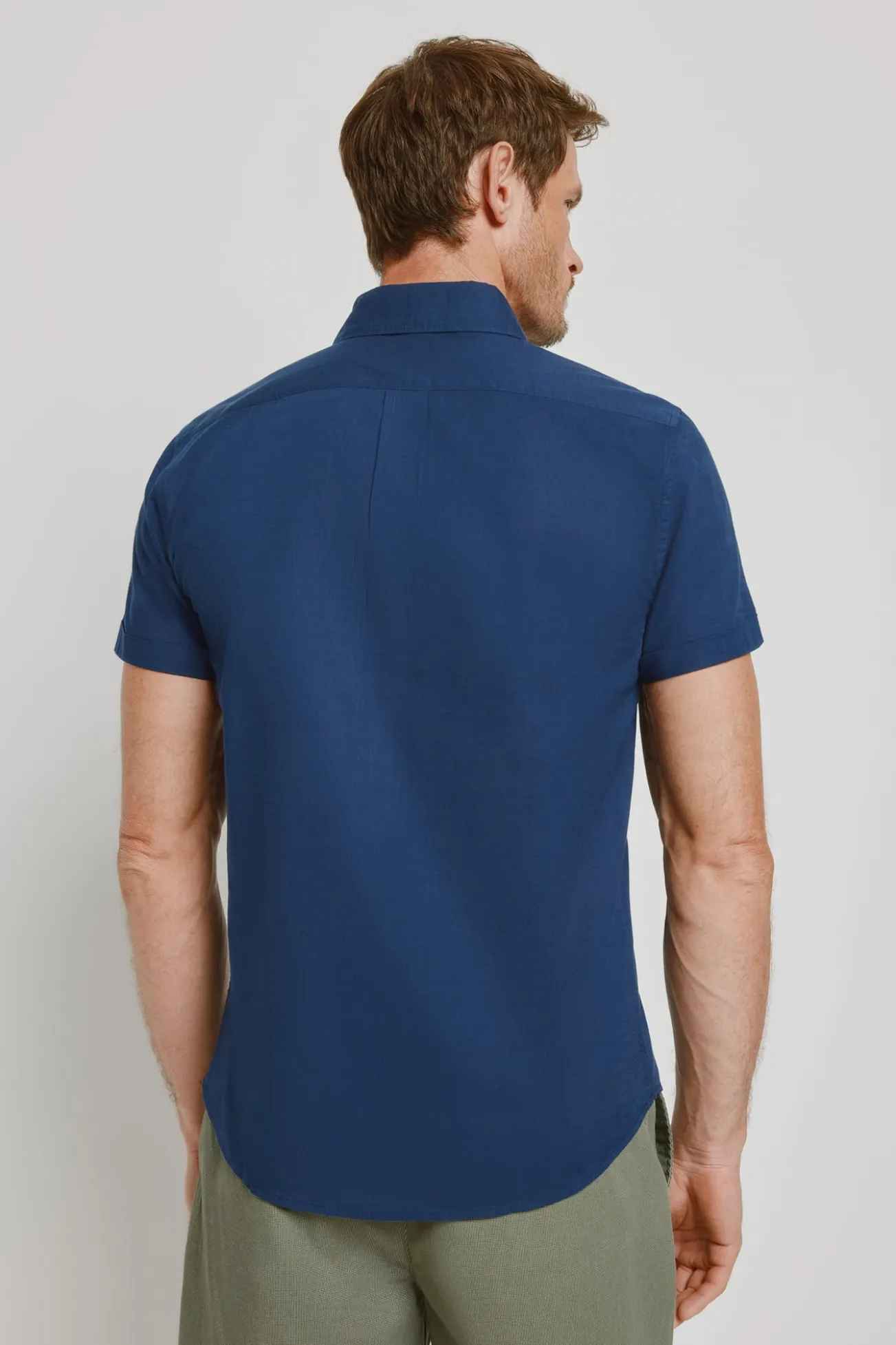 Camisa lisa manga corta
