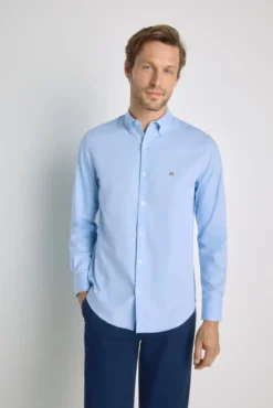 Camisa lisa manga larga