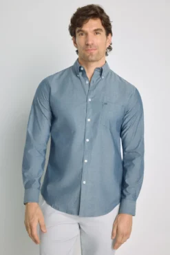 Camisa lisa manga larga