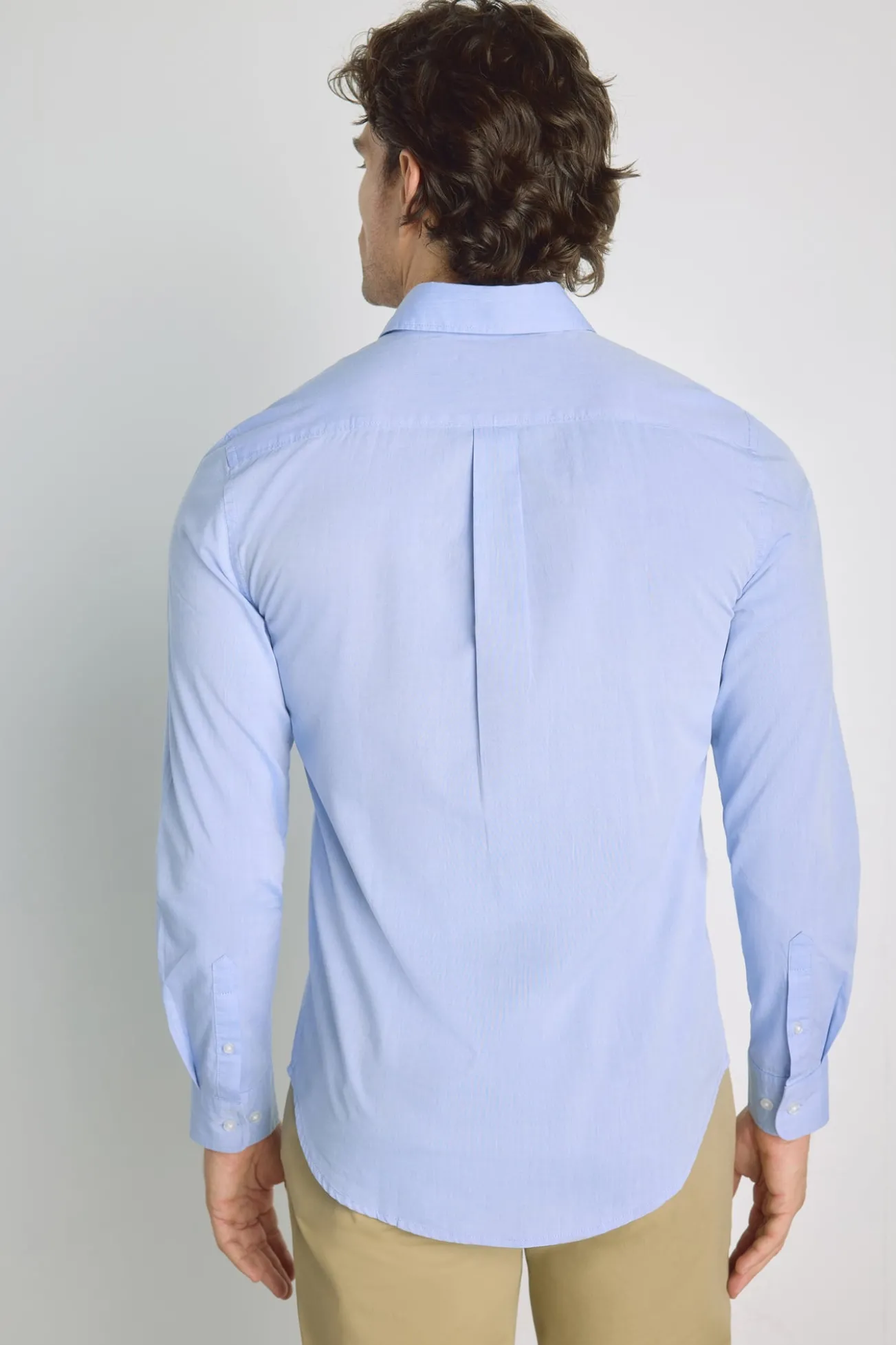 Camisa lisa manga larga