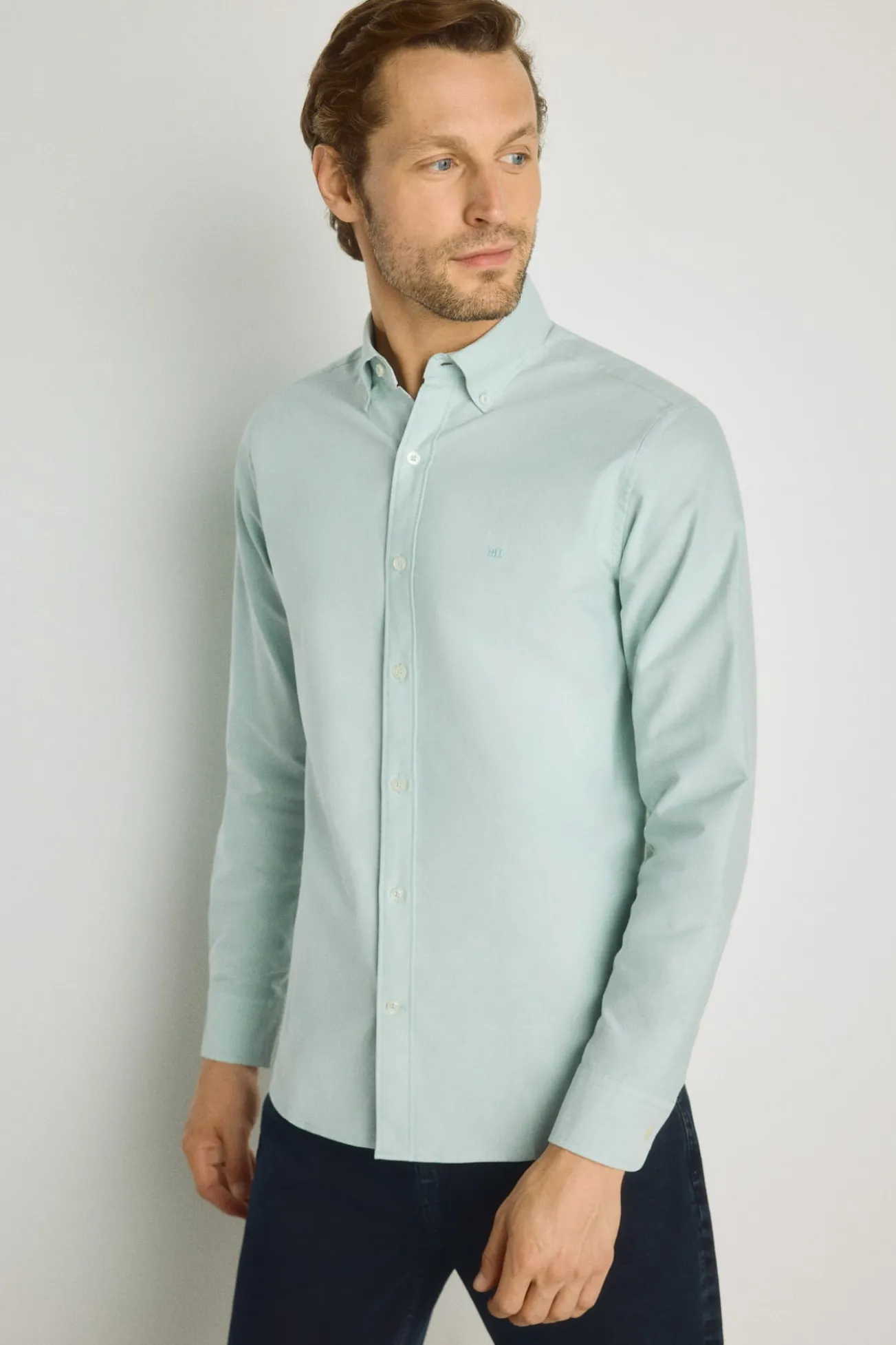 Camisa lisa manga larga