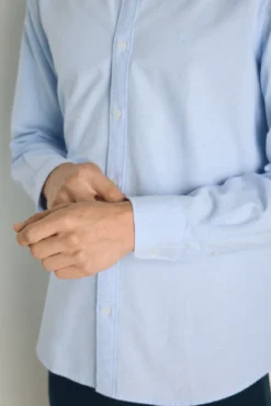 Camisa lisa manga larga